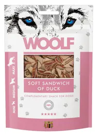 WOOLF DOG SNACKS Soft Sandwich of Duck 100g