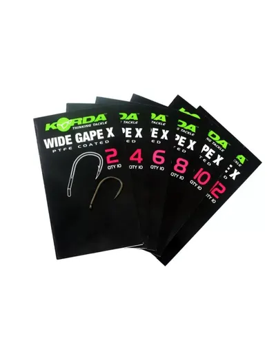 Carlige Korda Wide Gape X Nr.6, 10 Buc / Plic