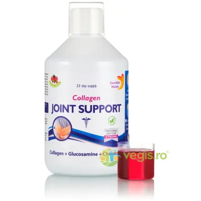 Joint Support - Colagen 5000mg Lichid Hidrolizat Tip 1, 2 si 3 + Glucozamina, Condroitina, MSM, Turmeric, Ceai Verde, Vitamina C, B12, D3 500ml