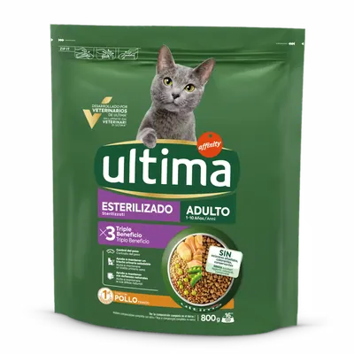 Hrana uscata pisici, Ultima Cat, Adult Sterilizat Pui, 800 g