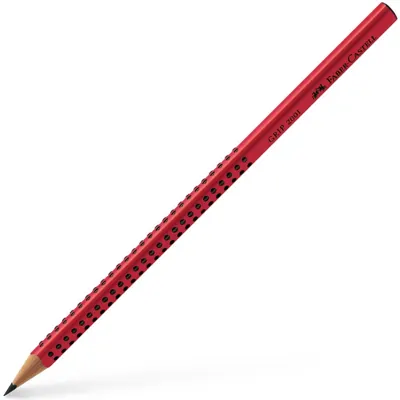 Creion grafit Faber-Castell Grip - 2001, B, roșu