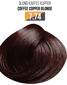 Vopsea Profesionala Fara Amoniac EVOQUE USA, Nuanta 7.74 COFFEE COPPER BLONDE - Cu Ulei de Argan si 12 Aminoacizi, 100 ml - Evoque