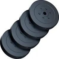 Set placi haltere 30 KG (4x7.5 KG) 30 și 31mm plastic ciment negru