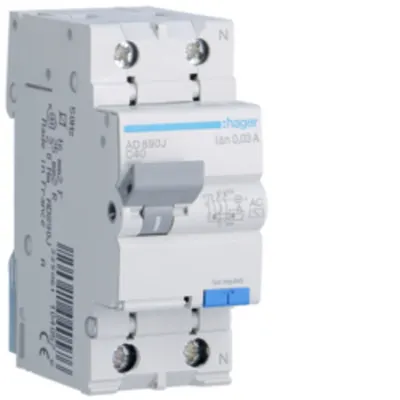 Disjunctor diferențial P+N 40A-30mA, C, 4,5kA, tip AC