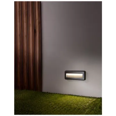 Lampa trepte PULSAR Inchis Gray ABS, AC Driver Included LED 4 Wat 320Lm 3000K or 4000K, 220-220 Volt 50Hz Beam 38 degrees -IP54