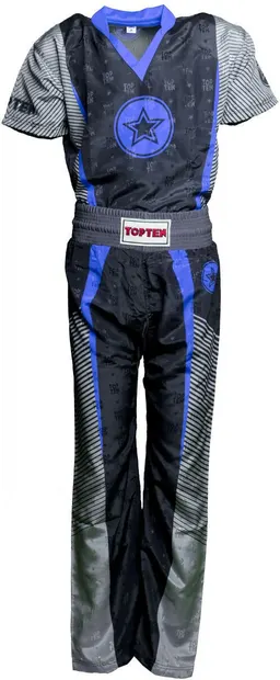 Uniforma kickboxing Big Star, Top Ten, Albastru-Negru, 170 cm