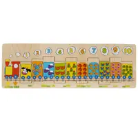 Puzzle din lemn, Trenulet, 11 piese