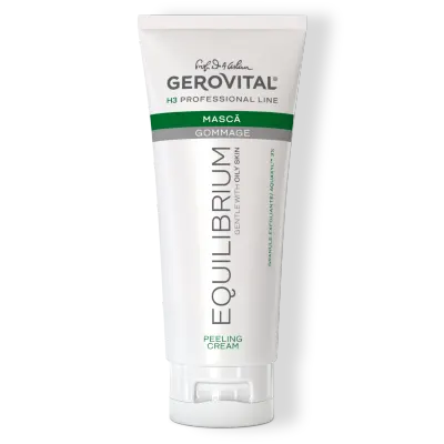Mască Gommage Exfoliantă Pentru Ten Gras și Normal Cu Smburi De Caisă, Gerovital H3 Equilibrium, 200 Ml