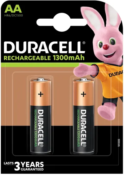 Baterii reîncărcabile Duracell - Rechargeable 1300 mAh, AA, 2 buc.