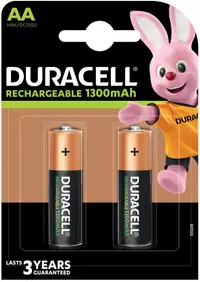 Baterii reîncărcabile Duracell - Rechargeable 1300 mAh, AA, 2 buc.