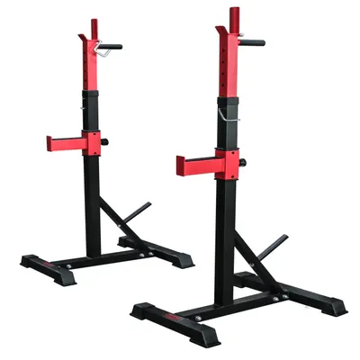 Squat Rack, Negru/Rosu, Lukadora