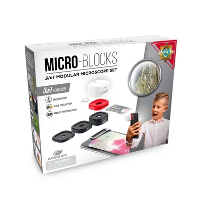 Set Microscop 3 in 1, Eastcolight Micro-Blocks