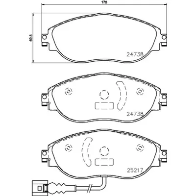 Set placute frana, frana disc BREMBO P 85 144