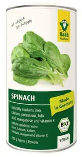 Pudră de spanac organic, 210 g, Raab Vitalfood