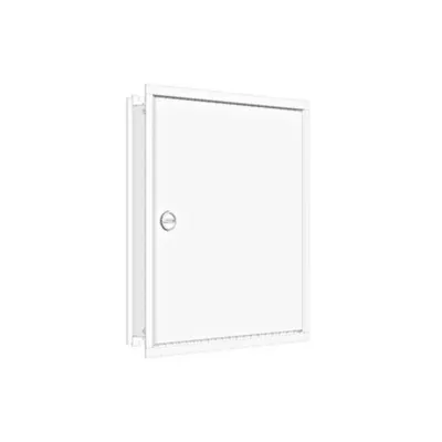 Flush-mounted frame flat + door 2-12, 3-part system, 100mm