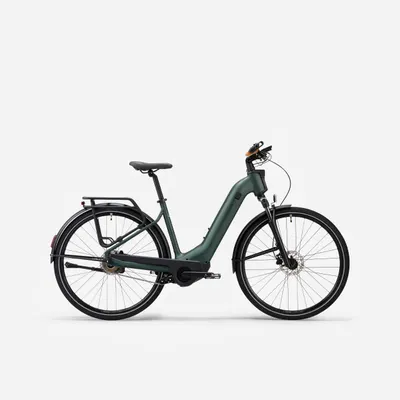Bicicletă polivalentă electrică cu motor automat Owuru cadru jos E-ACTV 900 Gri