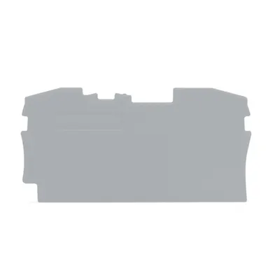 End and intermediate plate; 1 mm thick; gray