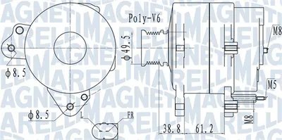 Alternator (14v, 110a) Potrivit Audi A3; Vw Amarok, Crafter 30-35, Crafter 30-50, Multivan T5, Multivan T6, Transporter T5, Transporter T6, Transporter T6 Caravelle T6 1.4 2.0d 09.07-12.19