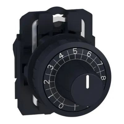 Buton Rotativ Moletat Cap Potentiometru, Ø 22, Negru, Ax 6 Mm