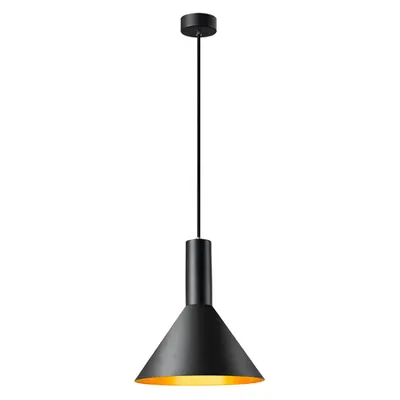 Lampa suspendata, lustra PHELIA 20 pandantiv E27, aur pandantiv interior, negru / aur
