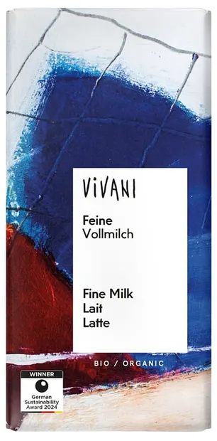 Bio fin ciocolată cu lapte, 80 g, Vivani