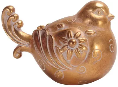 Figură decorativă Maison - Păun, variantă 2, auriu