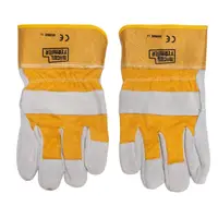 Manusi de lucru Micul Fermier, piele gri/galben, 10