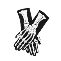 Mănuși de Halloween, Amscan, model Skeleton 3d gloves, one size, 33 cm