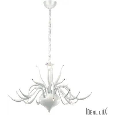 Candelabru cu 24 de brate metalice turnate 24x20W Alb