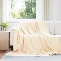 vidaXL Pături de aruncat 24 buc. Crem 270 x 240 cm 21.77 kg Molton