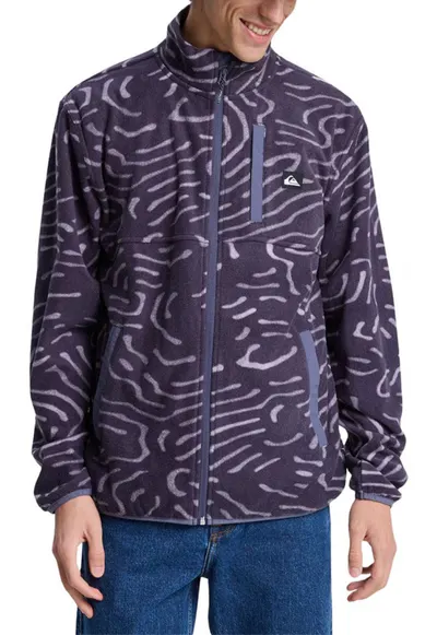 Jacheta usoara de fleece cu imprimeu abstract No Destination