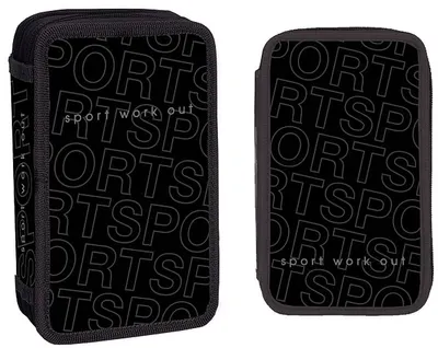 Penar cu rechizite S. Cool - Sport, 2 fermoare, 29 piese