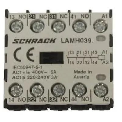 Microcontactor auxiliar 2ND+2NI, 3A, 24VAC