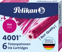Cartușe cerneală Pelikan - Scurte, 6 buc., roz