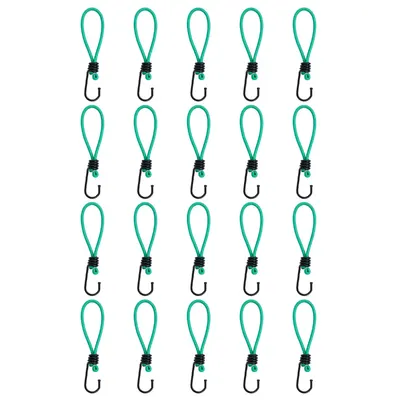 Gossi corzi elastice cu carlige, 20 buc., 15 cm