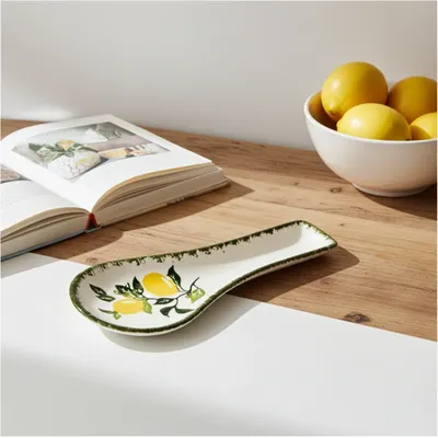 Suport pentru lingură Morello - Lemons, 26.5 cm, Margine verde