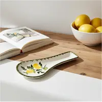 Suport pentru lingură Morello - Lemons, 26.5 cm, Margine verde