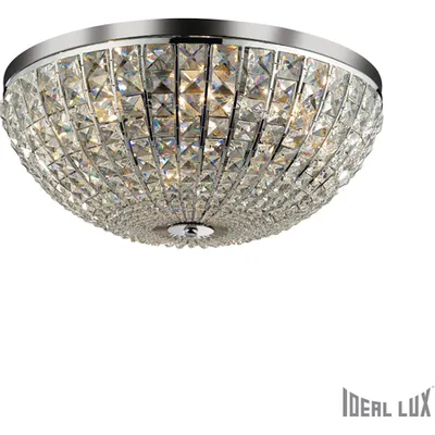 Plafoniera Calypso cu abajur sferic si decoratiuni de cristal 8x40W