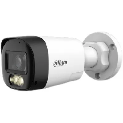 Camera Bullet HDCVI Dahua HAC-HFW1200RL-IL-T-0280B-DIP, 2MP, lentila 2.8mm, Smart Dual Light (IR+WL 30m), Two-way Talk: microfon + difuzor, IP67
