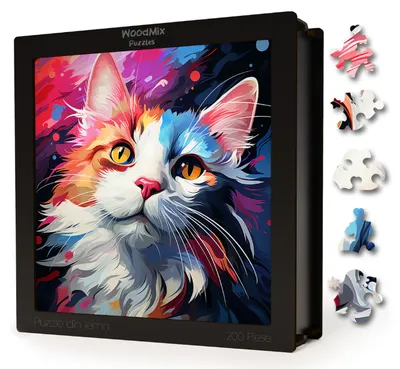 Puzzle din lemn - Pisici - Turkish Van 4