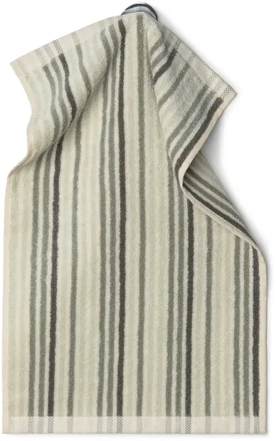 Set de 3 prosoape de bumbac La Reina - Iris Stripe, 30 x 50 cm, dungi verzi