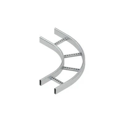Cot 90°, mic realizat din bare de profil tubular ovale, inchise si profile C sudate, deschise in jos, perforate KRCBK 60.525 F