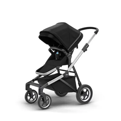 Carucior Thule SLEEK Cadru Gri si Copertina Midnight Black