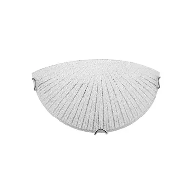 Plafoniera SHELL Alb & Clear Structured Sticla Crom Metal LED E27 1x12W IP20 Fara bec