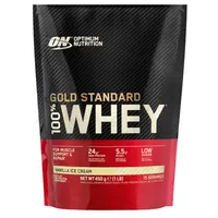 Pudra proteica proteine din zer 100% Whey Gold Standard Vanilie, 450g, Optimum Nutrition