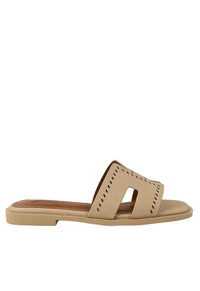Papuci casual - dama - XS60029A bej - piele naturala - Bej