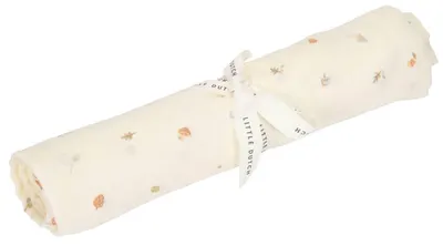 Scutec de bumbac pentru bebeluși Little Dutch Forest Treasures - 120 х 120 cm