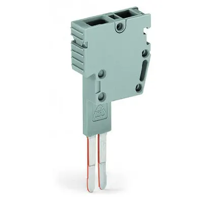 B-type test plug module; modular; suitable for all WAGO 282 Series rail-mounted terminal blocks with jumper slots; 6,00 mm²; gray