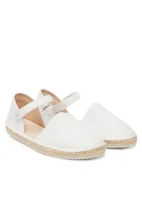 Espadrile copii - alb - textil - sistem inchidere Velcro