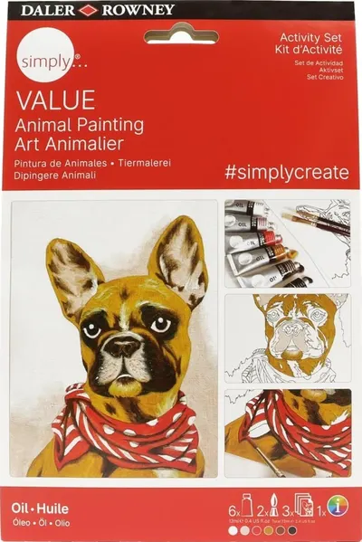 Set de pictură cu culori în ulei Daler-Rowney Simply - Animal